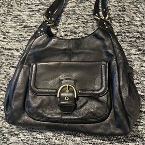 Black Leather Shoulder Bag